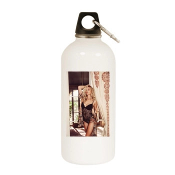 Farah Holt White Water Bottle With Carabiner