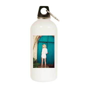 Farah Holt White Water Bottle With Carabiner