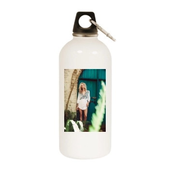 Farah Holt White Water Bottle With Carabiner