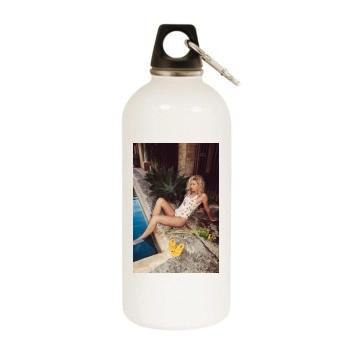 Farah Holt White Water Bottle With Carabiner