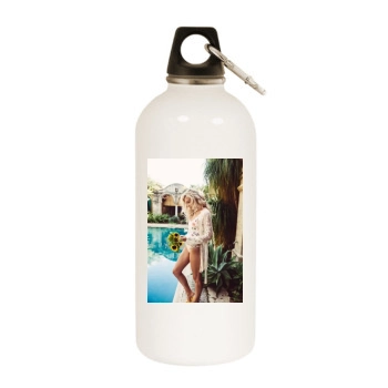 Farah Holt White Water Bottle With Carabiner