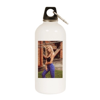 Farah Holt White Water Bottle With Carabiner