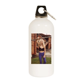 Farah Holt White Water Bottle With Carabiner