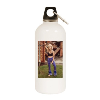 Farah Holt White Water Bottle With Carabiner