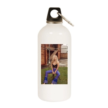 Farah Holt White Water Bottle With Carabiner