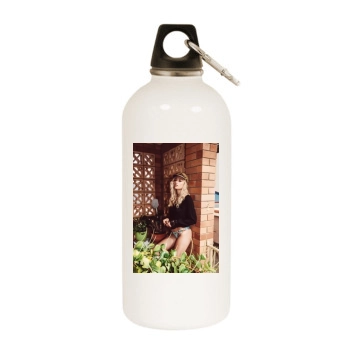 Farah Holt White Water Bottle With Carabiner