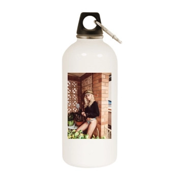 Farah Holt White Water Bottle With Carabiner