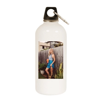 Farah Holt White Water Bottle With Carabiner