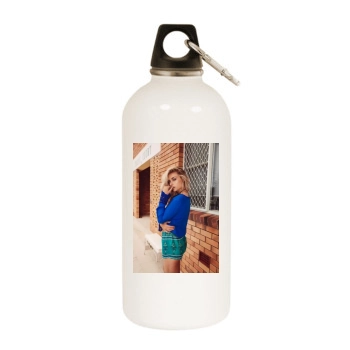 Farah Holt White Water Bottle With Carabiner