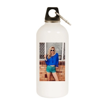 Farah Holt White Water Bottle With Carabiner