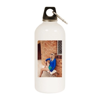 Farah Holt White Water Bottle With Carabiner