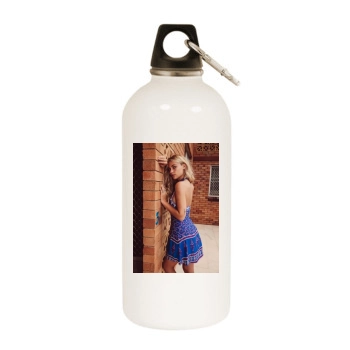 Farah Holt White Water Bottle With Carabiner