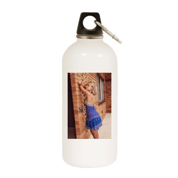 Farah Holt White Water Bottle With Carabiner