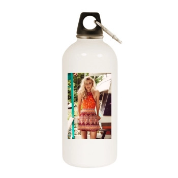 Farah Holt White Water Bottle With Carabiner