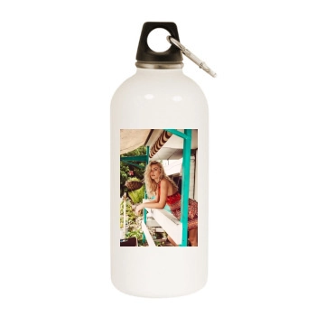 Farah Holt White Water Bottle With Carabiner