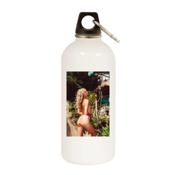 Farah Holt White Water Bottle With Carabiner