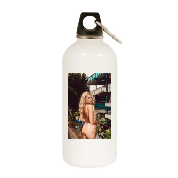 Farah Holt White Water Bottle With Carabiner