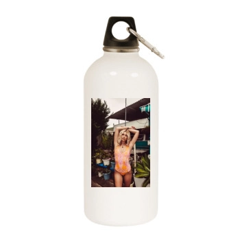 Farah Holt White Water Bottle With Carabiner