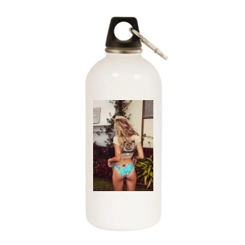 Farah Holt White Water Bottle With Carabiner