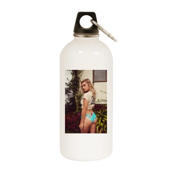 Farah Holt White Water Bottle With Carabiner