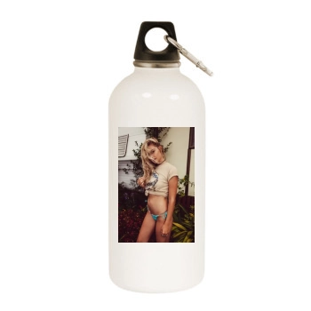 Farah Holt White Water Bottle With Carabiner