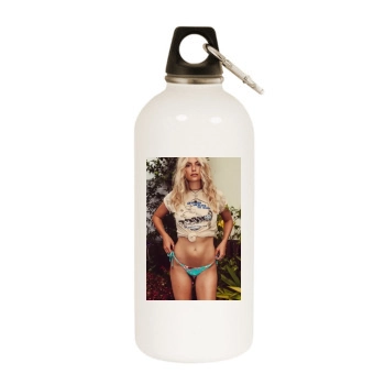 Farah Holt White Water Bottle With Carabiner