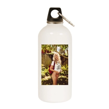 Farah Holt White Water Bottle With Carabiner