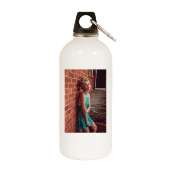 Farah Holt White Water Bottle With Carabiner