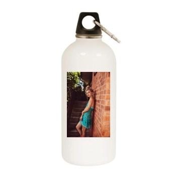 Farah Holt White Water Bottle With Carabiner