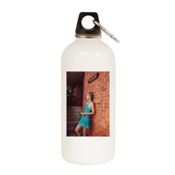 Farah Holt White Water Bottle With Carabiner