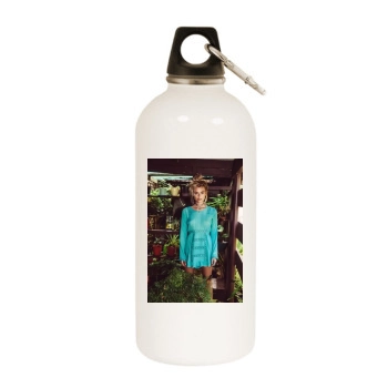 Farah Holt White Water Bottle With Carabiner