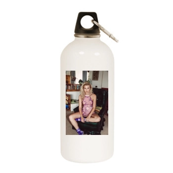 Farah Holt White Water Bottle With Carabiner