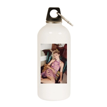 Farah Holt White Water Bottle With Carabiner