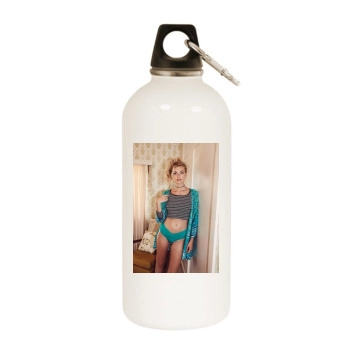 Farah Holt White Water Bottle With Carabiner