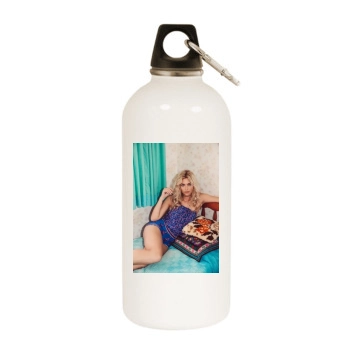 Farah Holt White Water Bottle With Carabiner