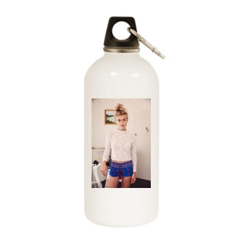 Farah Holt White Water Bottle With Carabiner