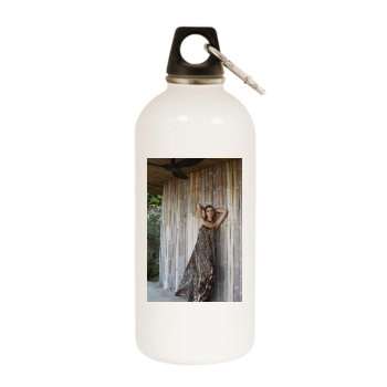 Farah Holt White Water Bottle With Carabiner