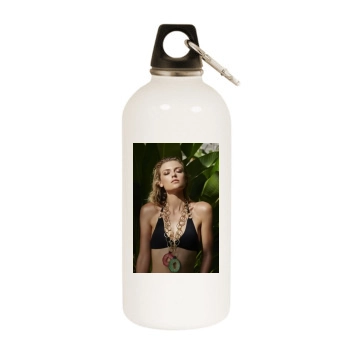 Farah Holt White Water Bottle With Carabiner