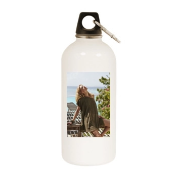 Farah Holt White Water Bottle With Carabiner