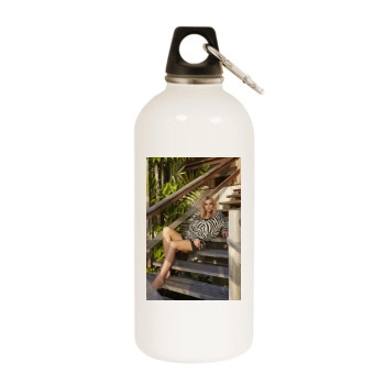 Farah Holt White Water Bottle With Carabiner