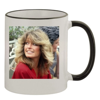 Farrah Fawcett 11oz Colored Rim & Handle Mug