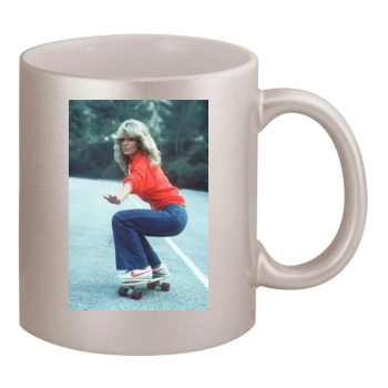 Farrah Fawcett 11oz Metallic Silver Mug