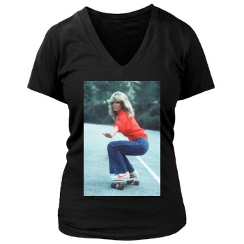 Farrah Fawcett Women's Deep V-Neck TShirt