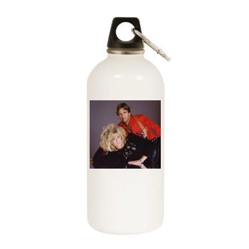 Farrah Fawcett White Water Bottle With Carabiner