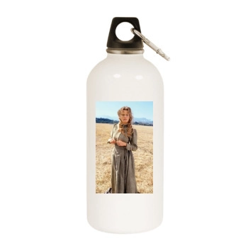 Farrah Fawcett White Water Bottle With Carabiner