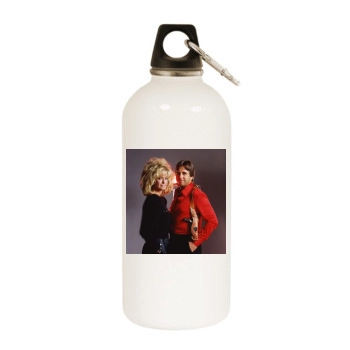 Farrah Fawcett White Water Bottle With Carabiner