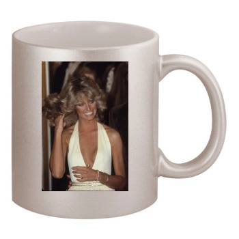 Farrah Fawcett 11oz Metallic Silver Mug