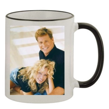 Farrah Fawcett 11oz Colored Rim & Handle Mug