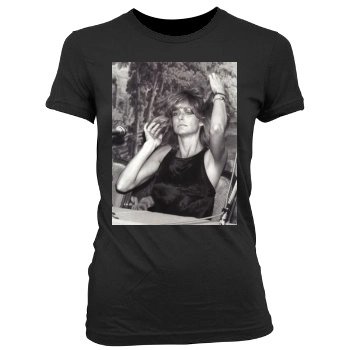 Farrah Fawcett Women's Junior Cut Crewneck T-Shirt