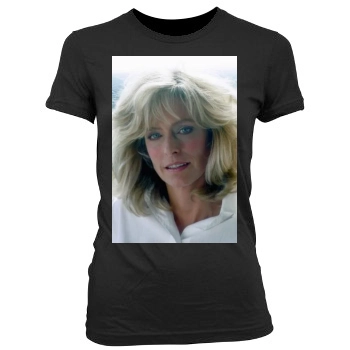 Farrah Fawcett Women's Junior Cut Crewneck T-Shirt